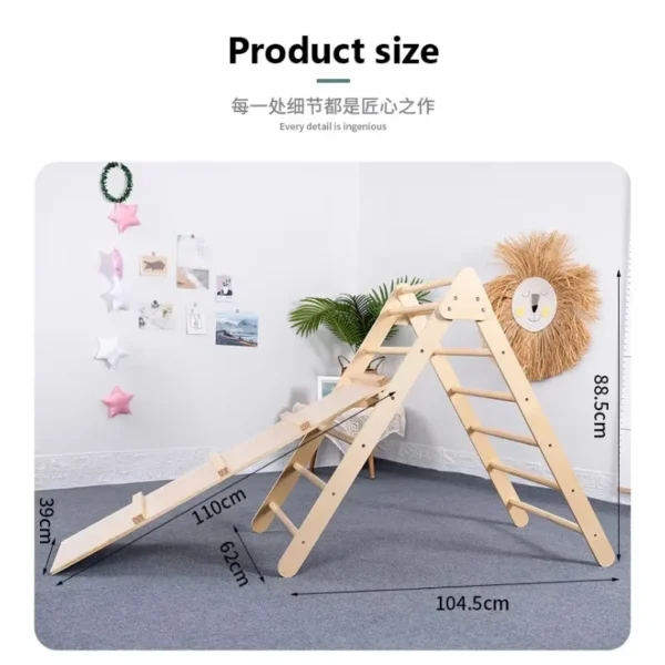 Other Educational Toys slides playground outdoor gym wooden children indoor frame kids montessori climbing - Image 5