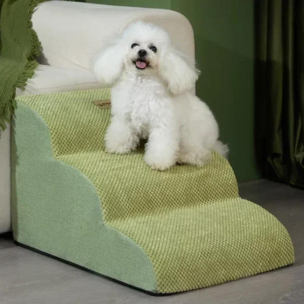 Pet stairs dog slope ladder non-slip removable washable elderly dog larger bed sofa steps pet supplies - Image 3