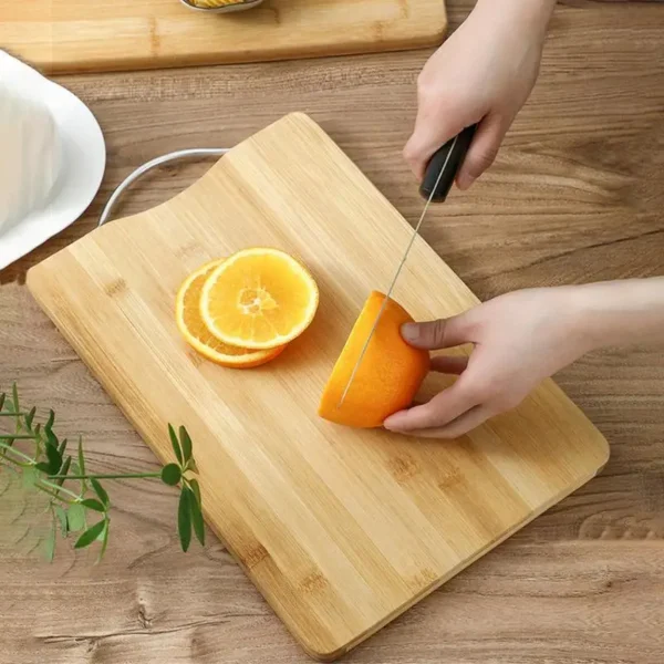 Wooden Cutting Board with Handle Kitchen Household Serving Board Wooden Cheese Board Charcuterie Board for Bread Fruit Plates - Image 4