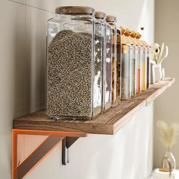 Wooden Wall Shelves Solid Wood Wall Hanging Floating Storage Shelf Bathroom Accessories Simple Design Shelves Supplies - Image 4