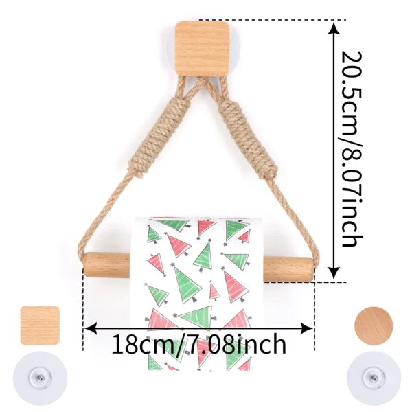Boho Wall Toilet Paper Towel Holders Wall Mounted Stand Towel Rack Bathroom Tissue Holder Towel Dispenser Bathroom Accessories - Image 6