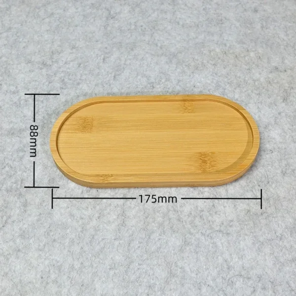 Multi Bamboo Tray Wood Saucer Flower Pot Tray Cup Pad Coaster Plate Kitchen Decorative Plate Creative Coaster Coffee Cup Mat - Image 15