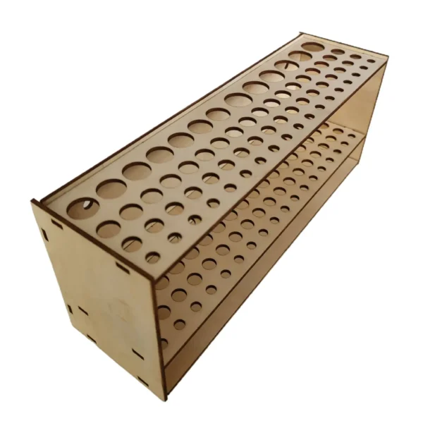 67 Holes Paintbrush Holder Stand Wooden Paint Brush Stand Desk Organizer Wall Mounted Makeup Brush Shelf For Painting Supplies - Image 6