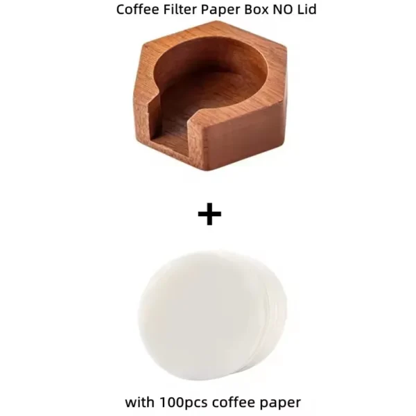 Coffee Filter Paper Storage Box 51/53/58mm Mocha Pot Filter Paper Dust-proof Storage Box Handle Round Filter Paper Holder - Image 10