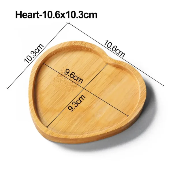 Multi Bamboo Tray Wood Saucer Flower Pot Tray Cup Pad Coaster Plate Kitchen Decorative Plate Creative Coaster Coffee Cup Mat - Image 15
