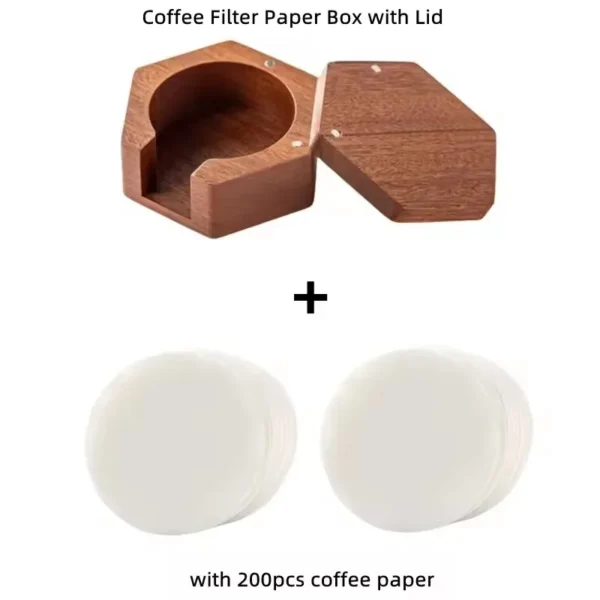 Coffee Filter Paper Storage Box 51/53/58mm Mocha Pot Filter Paper Dust-proof Storage Box Handle Round Filter Paper Holder - Image 13