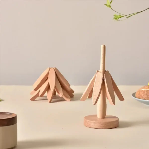 Tree Design Stand Wooden Trivets Decorative Anti Scald Heat Resistant Table Mat Coaster Wood Placemats Pot - Image 4