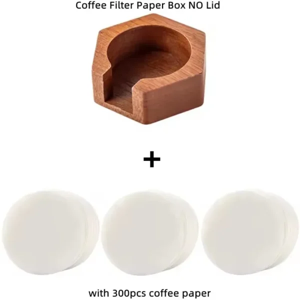 Coffee Filter Paper Storage Box 51/53/58mm Mocha Pot Filter Paper Dust-proof Storage Box Handle Round Filter Paper Holder - Image 12