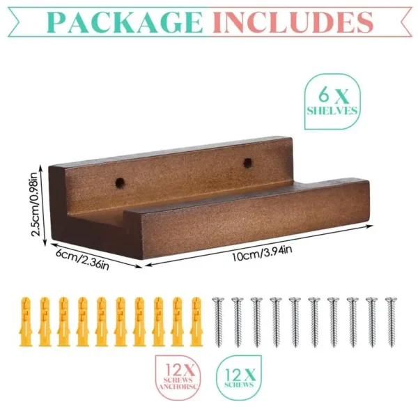 Wood Vinyl Record Shelf Wall Mount, Small Wall Record Holder Display Shelf, Vinyl Record Shelves Record Album Display Holder - Image 6