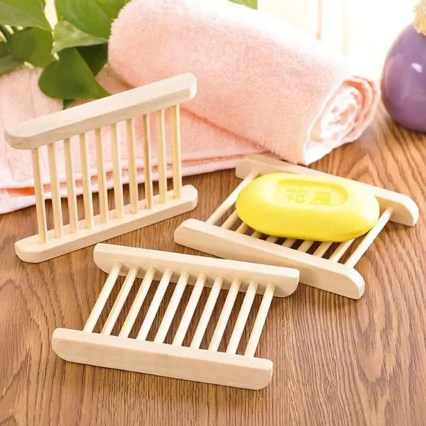 100pcs Novelty Households Product Wood Soap Dishes Tray Wooden Soap Box For Sponge Holder Bathroom Accessories ni518 - Image 2