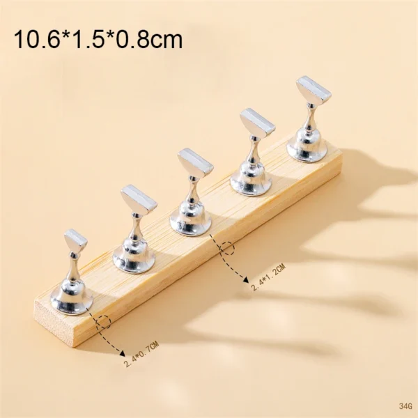 5/10Pcs Nail Holder False Nail Tip Practice Stand Wood/Crystal Base Holder Nail Art Display For Art Salon DIY & Practice Tools - Image 13