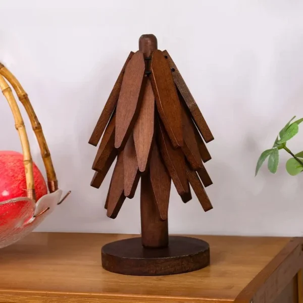 Tree Design Stand Wooden Trivets Decorative Anti Scald Heat Resistant Table Mat Coaster Wood Placemats Pot - Image 5