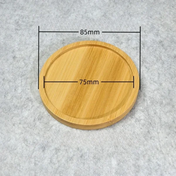 Multi Bamboo Tray Wood Saucer Flower Pot Tray Cup Pad Coaster Plate Kitchen Decorative Plate Creative Coaster Coffee Cup Mat - Image 19
