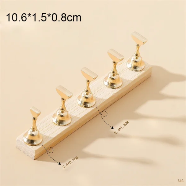 5/10Pcs Nail Holder False Nail Tip Practice Stand Wood/Crystal Base Holder Nail Art Display For Art Salon DIY & Practice Tools - Image 14