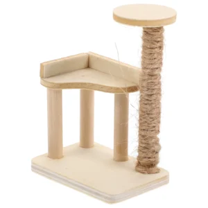 Dollhouse Cat Climbing Frame Mini Wooden Furniture Adorn Toy Desktop Tree Miniature Model Child