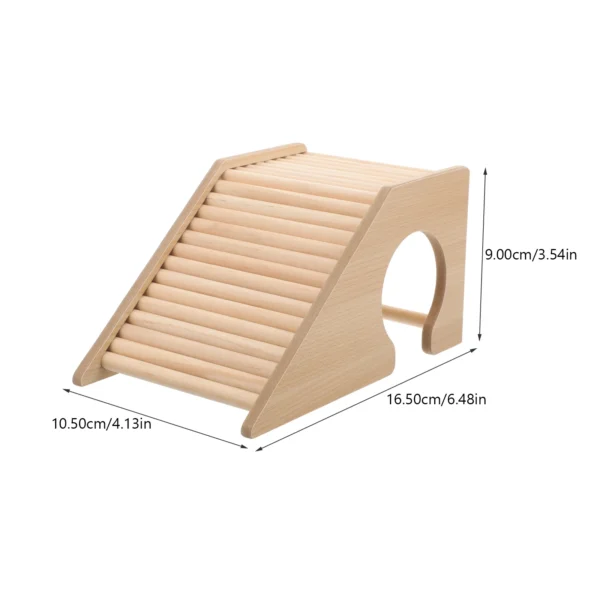 Wooden Hamster Toy Ladder Natural Safe Wood Small Pets Hideout Cage Guinea Pig Ramp Hamster Hut Houses Squirrel House Toys - Image 3