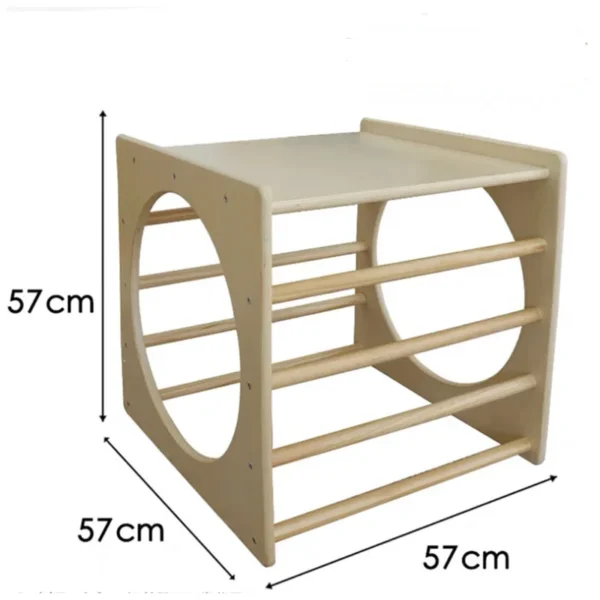 Kids Custom Wooden Children Indoor Climbing Frame Montessori Folding Climbing Wooden Slide Children's indoor toys - Image 6