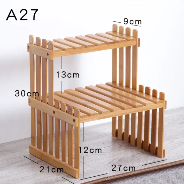 Indoor Plants Holder Wood Shelf Pot Organizer Bookshelf Balcony Bay Window Small Plant Flower Rack Storage Flower Pot Shelves - Image 10