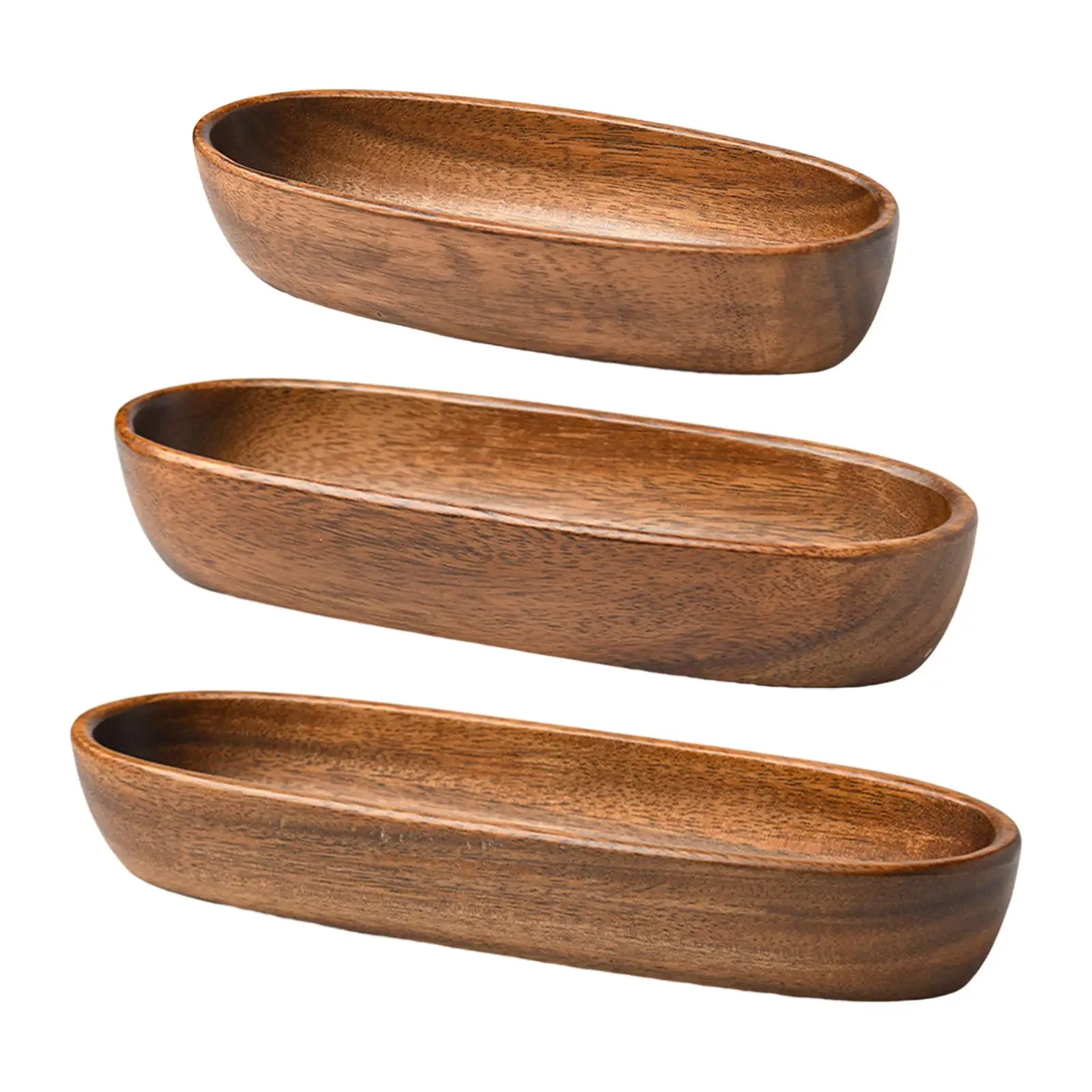 Wooden Serving Platter Snack Salad Plate Durable Tableware Japanese Serving Tray Dried Fruit Plate for Bathroom Countertop
