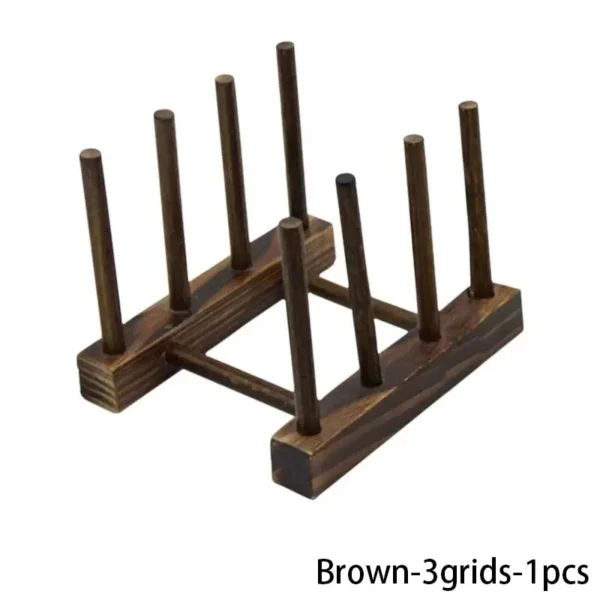 Multifunction Wooden Stand Rack Kitchen Dish Lid Drain Holder Organizer  Kitchen Sundries Rack Cups Shelf Table Book Display - Image 8