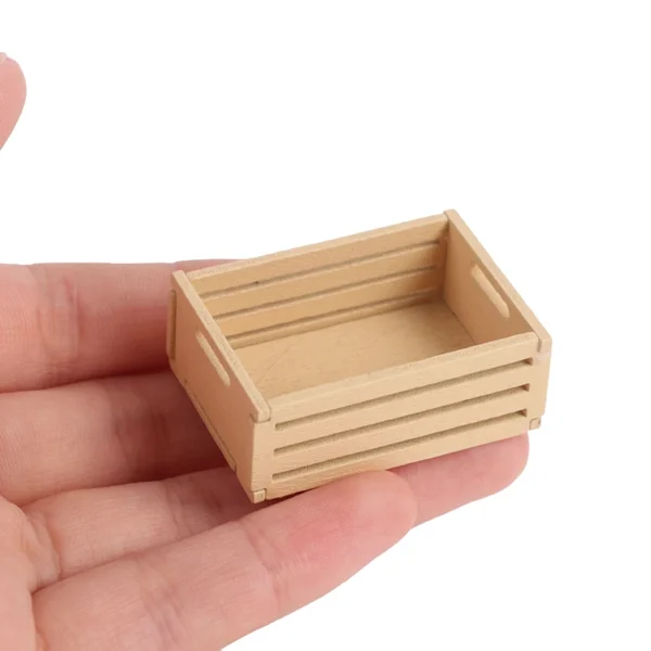3/1Pcs 1:12 Dollhouse Miniature Furniture Kitchen Wood Vegetable Food Storage Box Basket Accessories Doll House Decorations Toys - Image 4