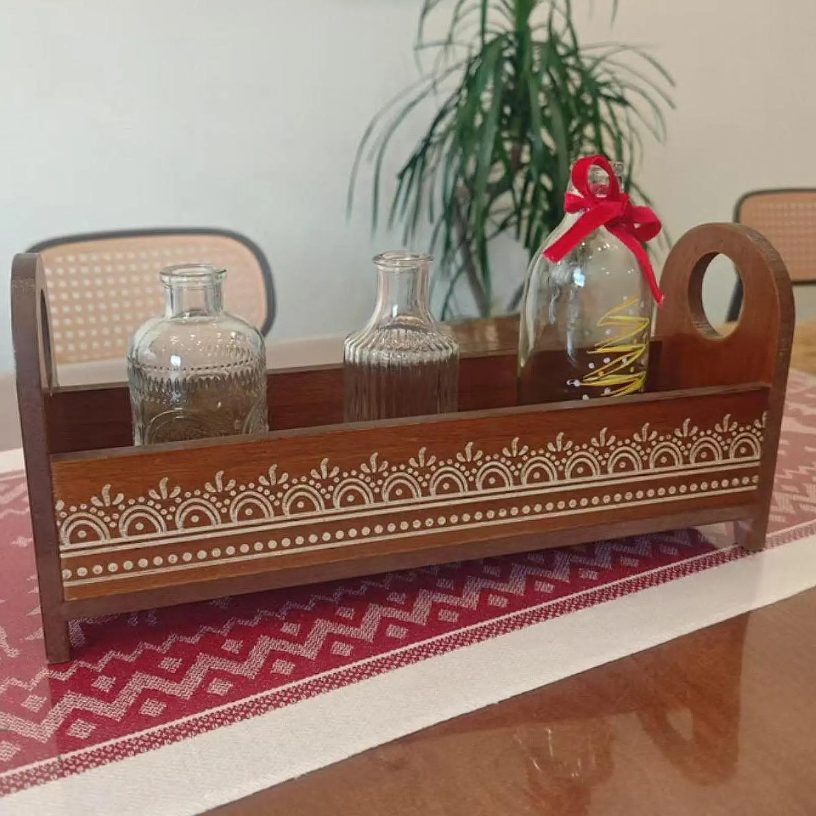 Vanity Tray Versatile with Handle Bathroom Accessories Storage Basket for Bedroom Skincare Products Vanity Toiletries Bathroom - Image 4