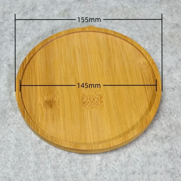 Multi Bamboo Tray Wood Saucer Flower Pot Tray Cup Pad Coaster Plate Kitchen Decorative Plate Creative Coaster Coffee Cup Mat - Image 11