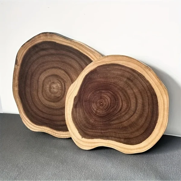 1 pc Round Wooden Cutting Board, Exquisite Acacia Cheese Board, Reversible Round Meat Cutting Board, Kitchen Accessories - Image 6