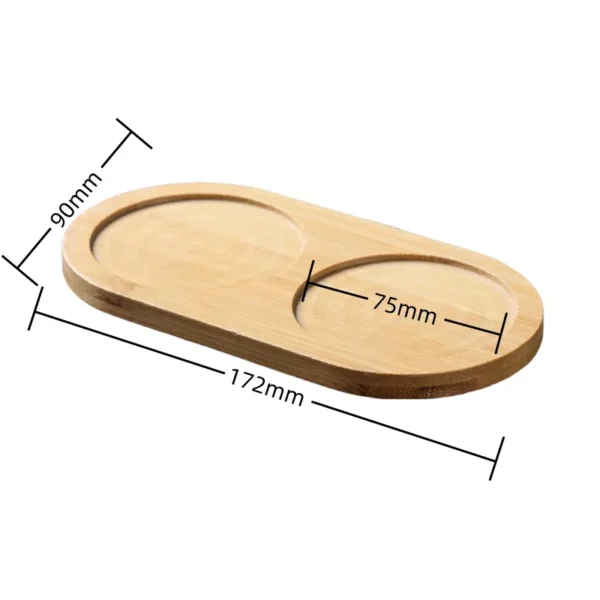 Multi Bamboo Tray Wood Saucer Flower Pot Tray Cup Pad Coaster Plate Kitchen Decorative Plate Creative Coaster Coffee Cup Mat - Image 10