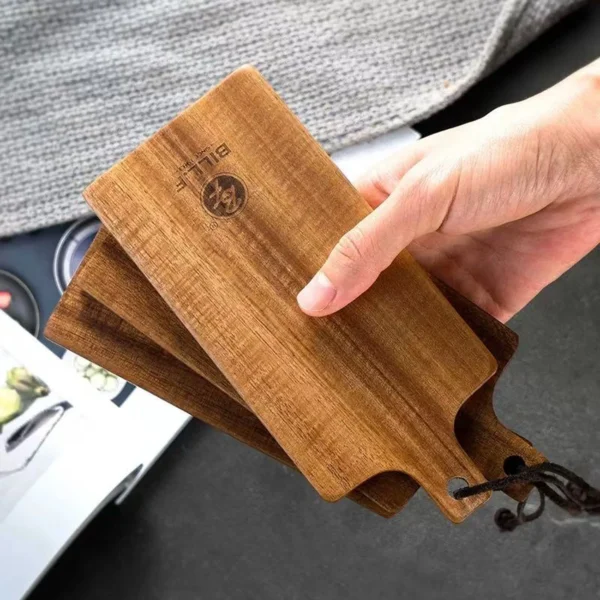 3-piece set of mini lovewood cutting board, wooden meat platter, paddle shaped cheese board, supply board - Image 4