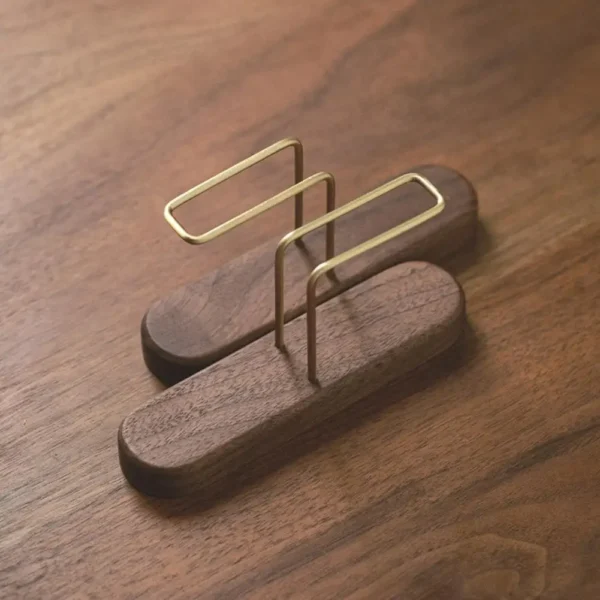 Walnut Filter Paper Rack Holder Coffee Accessories Stand Capacity Of 60 Pcs Paper Storage For Fan Shape V Shape - Image 5