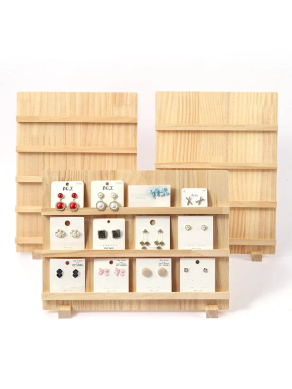 Wood Earrings Bangle Display Stand 3/4/5 Layers Shelf Mobile Phone Wallet Holder Detachable Vertical Simple Fram - Image 3