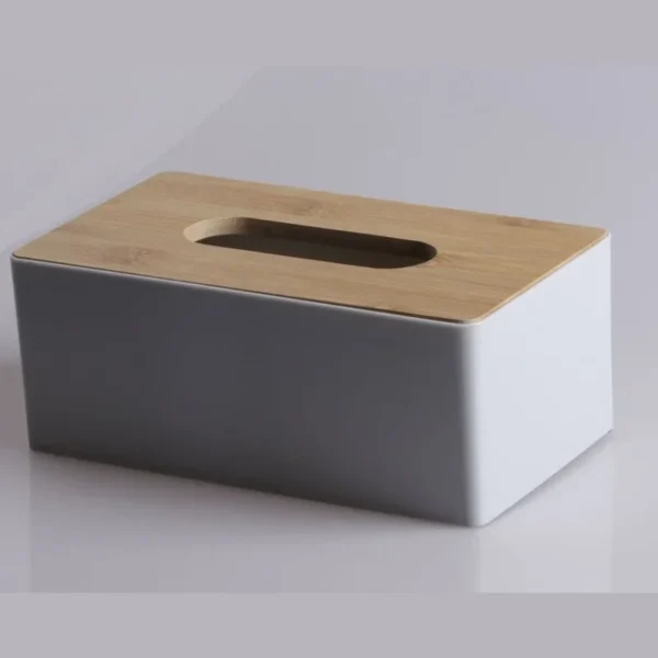 Tissue Box Napkin Holder Case Paper Box Container Bamboo Cover Solid Wood Hotel Storage Box Home Table Decoration - Image 9