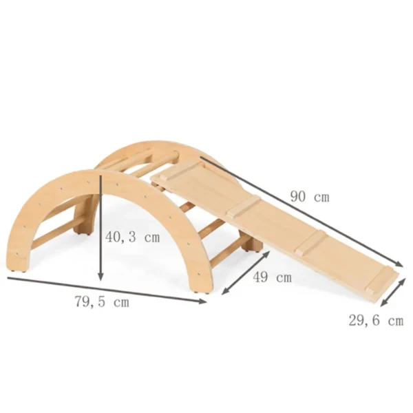Kids Custom Wooden Children Indoor Climbing Frame Montessori Folding Climbing Wooden Slide Children's indoor toys - Image 5