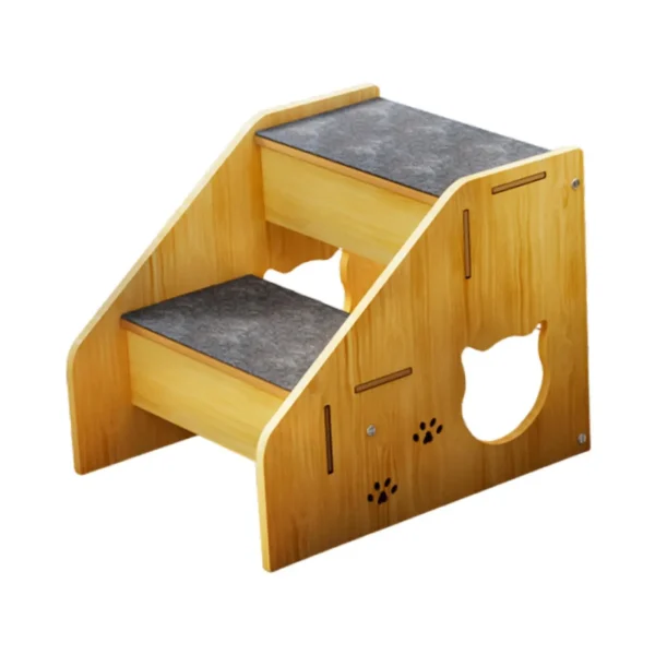 Wooden Pet Stairs 2 Step Dog Ladder for Small Dogs Cats Puppy Older Animals Safety Ramps House Sofa Climbing Aids Pet Supplies - Image 4