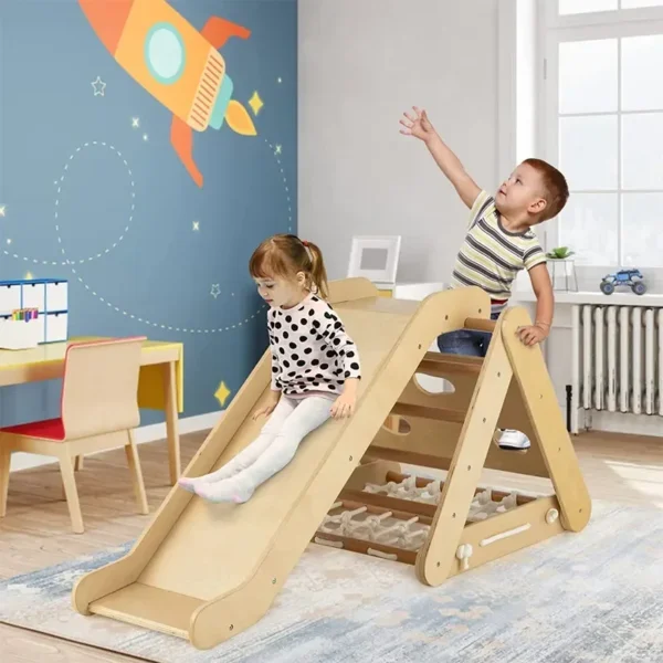 Baby Climbing Frame For Toddler Wooden Indoor Climbing Frame For Children Indoor Climbing Frame Kid Slide Swing Playground - Image 5