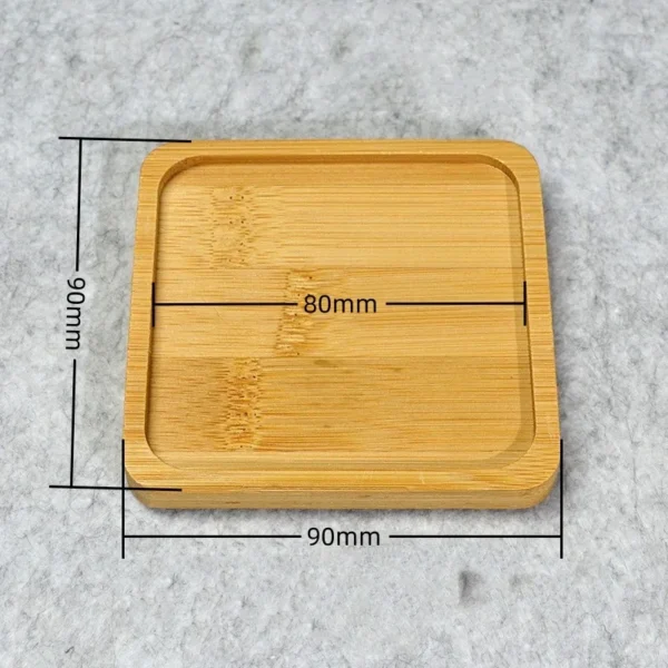 Multi Bamboo Tray Wood Saucer Flower Pot Tray Cup Pad Coaster Plate Kitchen Decorative Plate Creative Coaster Coffee Cup Mat - Image 12