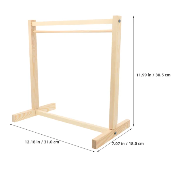 Clothes Hanger Wooden Holder Home Accessories Decorations Rack Child Toy House - Image 6