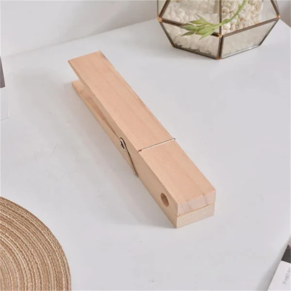 Clothespin Bathroom Towel Holder Wooden Giant Towel Clip Wall Mounted Bathroom Towel Holder Rural Style Large Clothespin Hook - Image 6