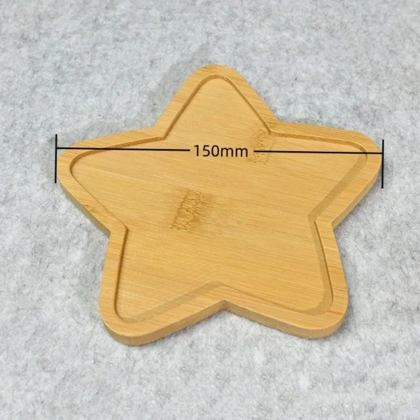 Multi Bamboo Tray Wood Saucer Flower Pot Tray Cup Pad Coaster Plate Kitchen Decorative Plate Creative Coaster Coffee Cup Mat - Image 18