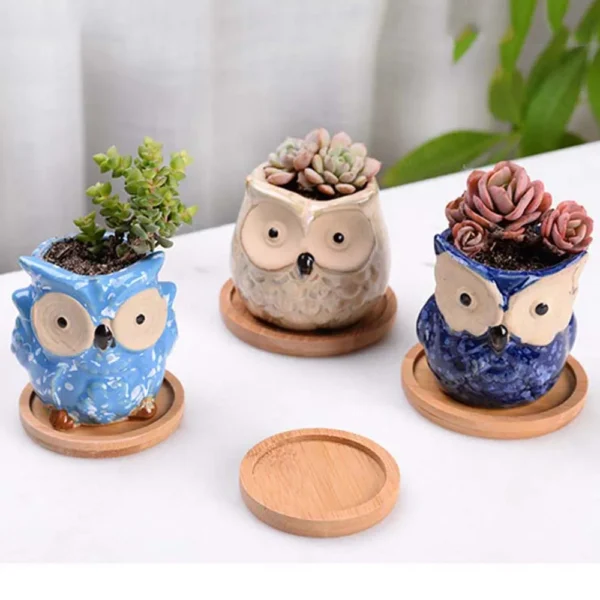 Multi Bamboo Tray Wood Saucer Flower Pot Tray Cup Pad Coaster Plate Kitchen Decorative Plate Creative Coaster Coffee Cup Mat - Image 2