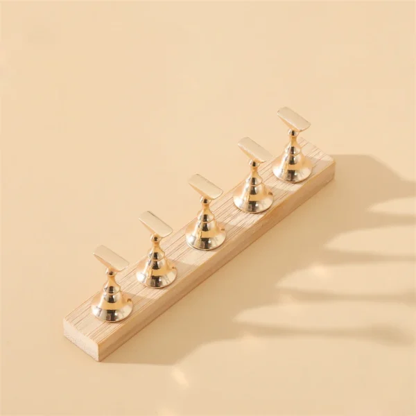 5/10Pcs Nail Holder False Nail Tip Practice Stand Wood/Crystal Base Holder Nail Art Display For Art Salon DIY & Practice Tools - Image 4