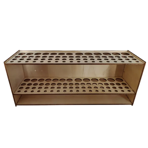 67 Holes Paintbrush Holder Stand Wooden Paint Brush Stand Desk Organizer Wall Mounted Makeup Brush Shelf For Painting Supplies - Image 5