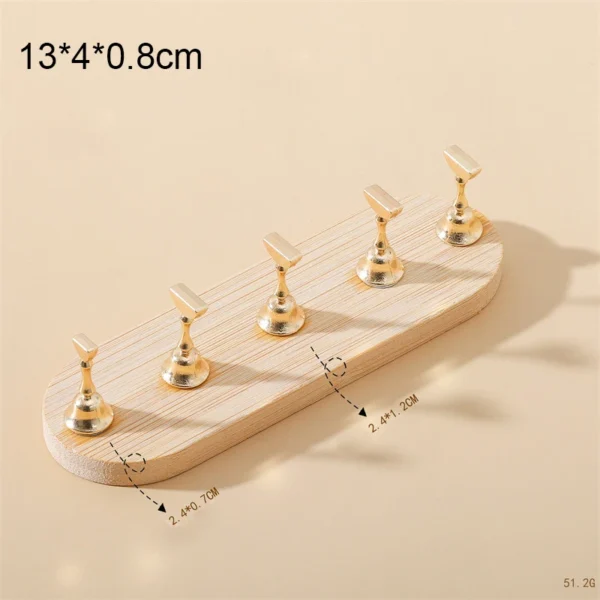 5/10Pcs Nail Holder False Nail Tip Practice Stand Wood/Crystal Base Holder Nail Art Display For Art Salon DIY & Practice Tools - Image 12