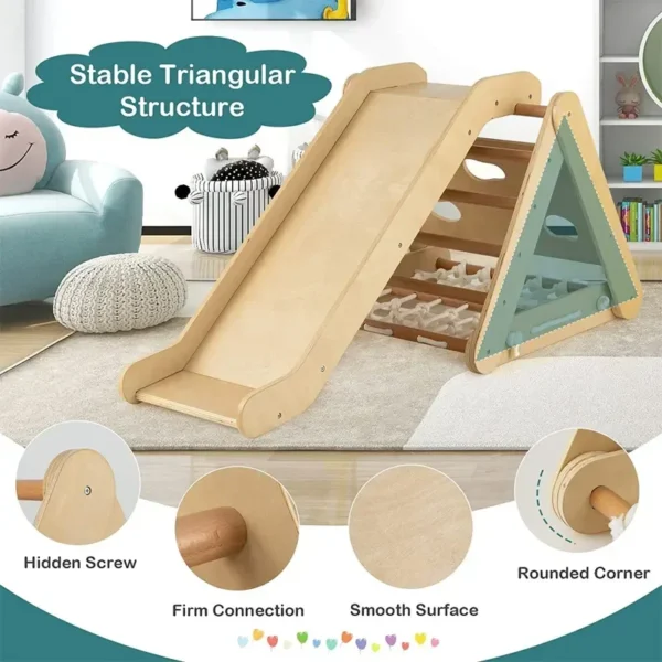 Baby Climbing Frame For Toddler Wooden Indoor Climbing Frame For Children Indoor Climbing Frame Kid Slide Swing Playground - Image 2