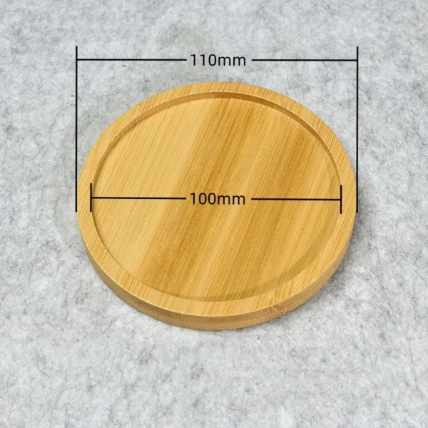 Multi Bamboo Tray Wood Saucer Flower Pot Tray Cup Pad Coaster Plate Kitchen Decorative Plate Creative Coaster Coffee Cup Mat - Image 21