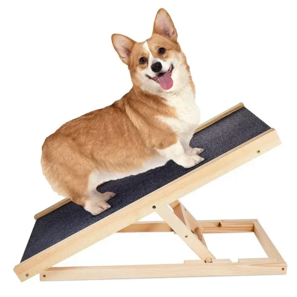 new pet products 2023 wooden adjustable pet climbe ladder Dog Ramp Stairs Small Dogs and Cats Beige Pet Dog Ladder - Image 7
