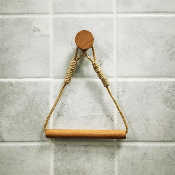 Boho Wall Toilet Paper Towel Holders Wall Mounted Stand Towel Rack Bathroom Tissue Holder Towel Dispenser Bathroom Accessories - Image 8