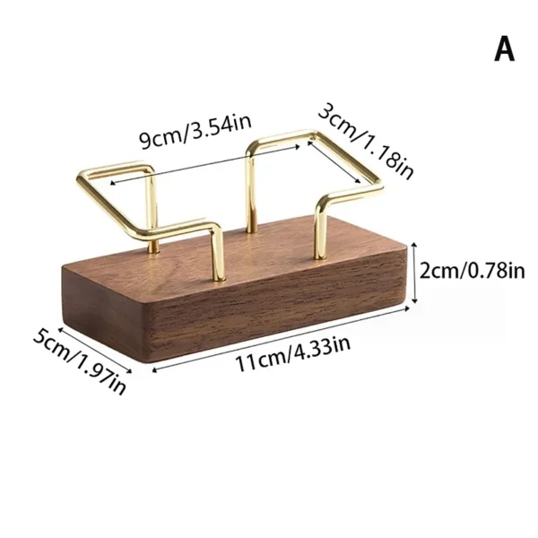 Business Card Holder Organizer Office Desk Display Stand Memo Counter Accessories Tabletop Shelf Home Wooden Card Holder Storage - Image 9