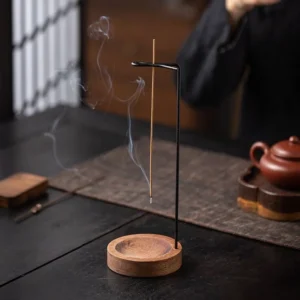 Creative Upside Down Incense Burner Incense Stick Holder Wooden Round Incense Tray Ornament Bedroom Home Yoga Decoration Crafts